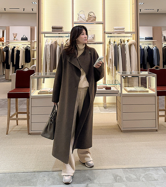 [MADE] Carven Drape Handmade Long Coat