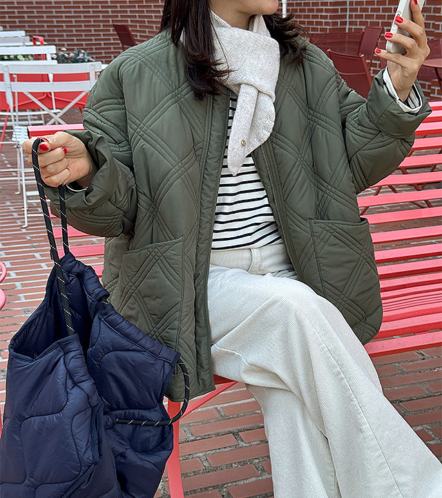 [MADE] Oblique Square Quilting Jumper