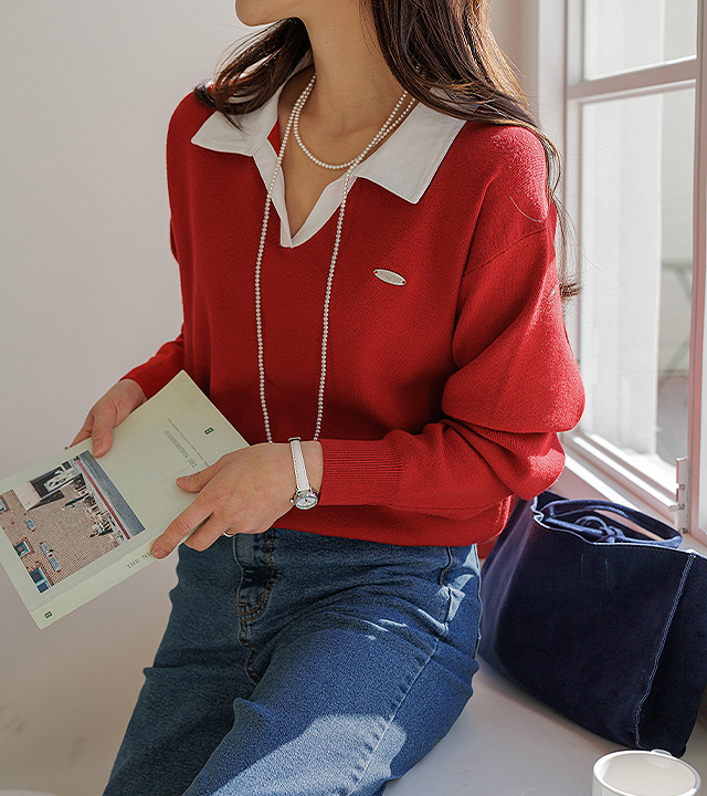 Rave Shirt Layered Knit 