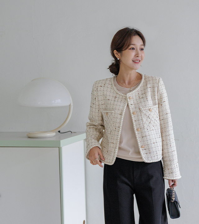 Pure Blanc Tweed Jacket 