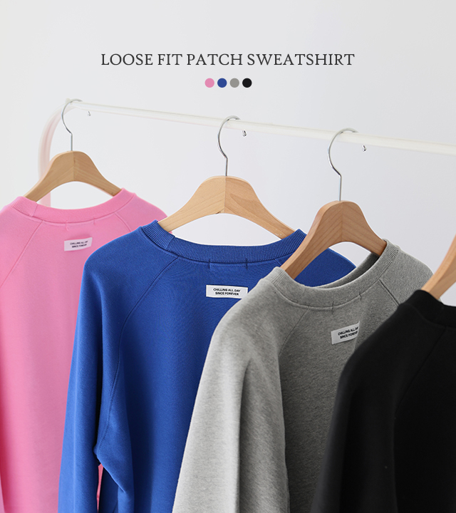 Loose fit patch man-to-man