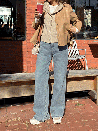 Roy Flap Pocket Wide Denim Pants