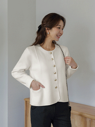 Line Gold Button Cardigan Jacket