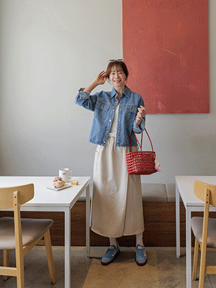 Wendy's drawstring hem denim jacket