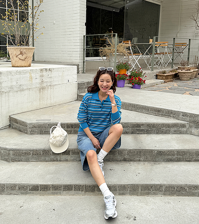 Levan Cut-out Bermuda Denim Pants