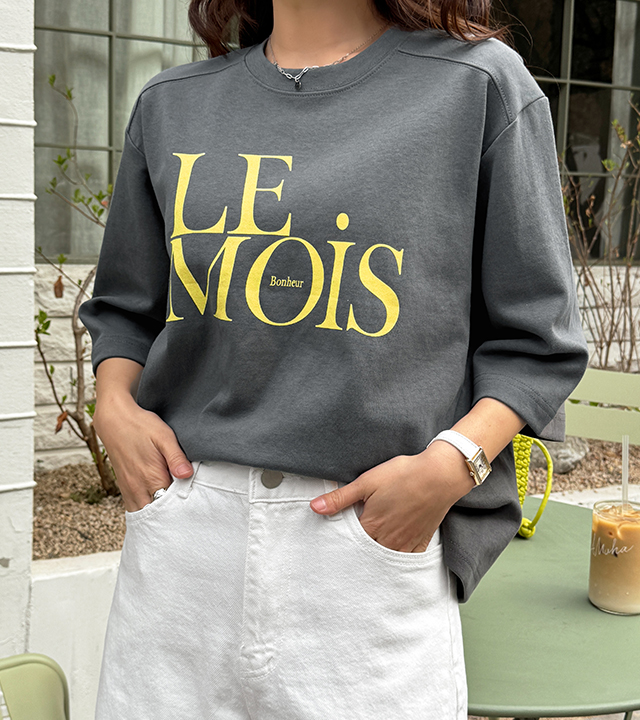 Lemois Printed 3/4 Sleeve Tee