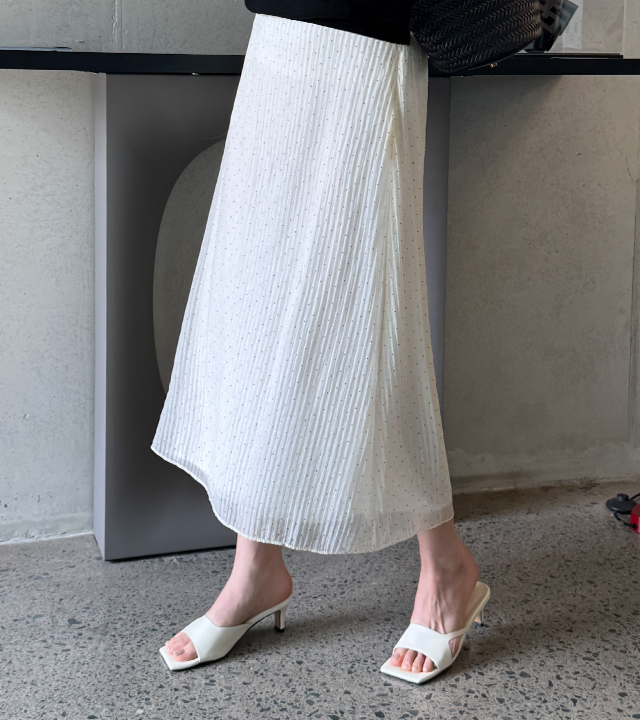 Belline Mini Dot Wrinkle Skirt