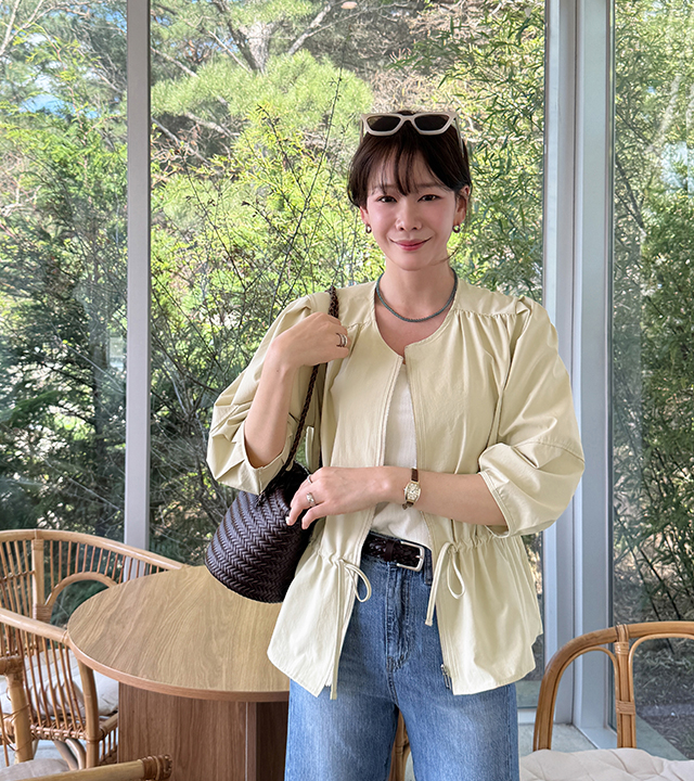 Loea Shirred Waist Jumper