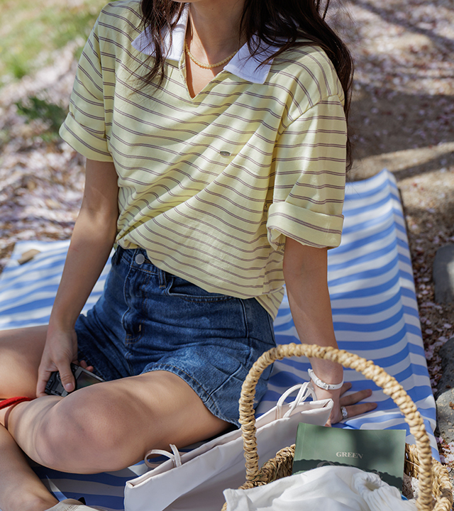 Madeleine Pendant Collared Tee