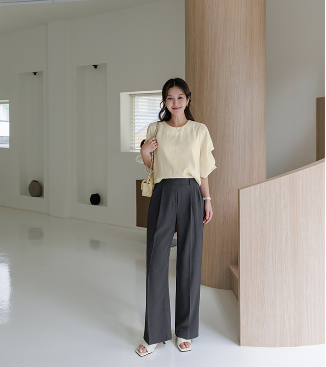 Elena Tencel Puff Blouse 