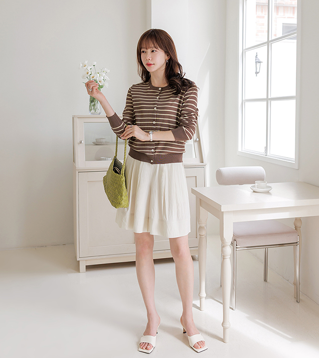 Lumi Pearl Linen Cardigan