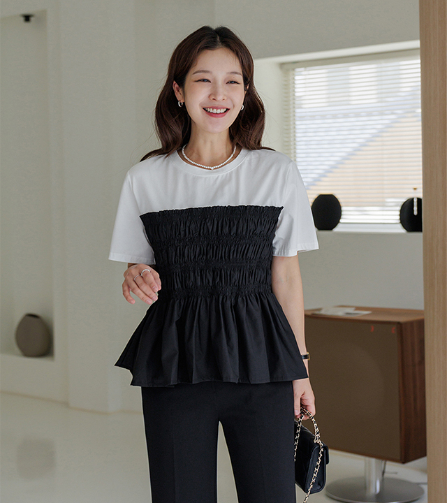 Lissom layered t-blouse