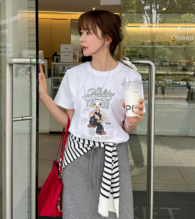 Fancy printed short-sleeve T-shirt