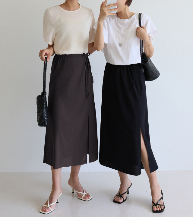 [MADE] Cool Cheese Long Skirt