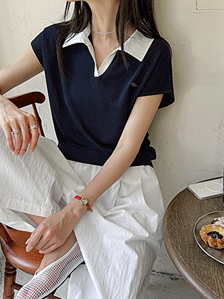 Ray shirt layered knit