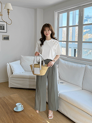 Sand Drape Pintuck Slacks