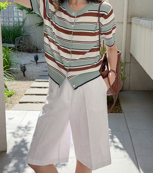 Belle Linen Bermuda Pants
