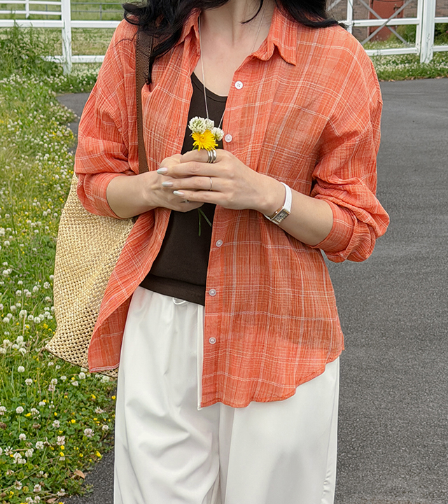 Lois Wrinkle Check Shirt