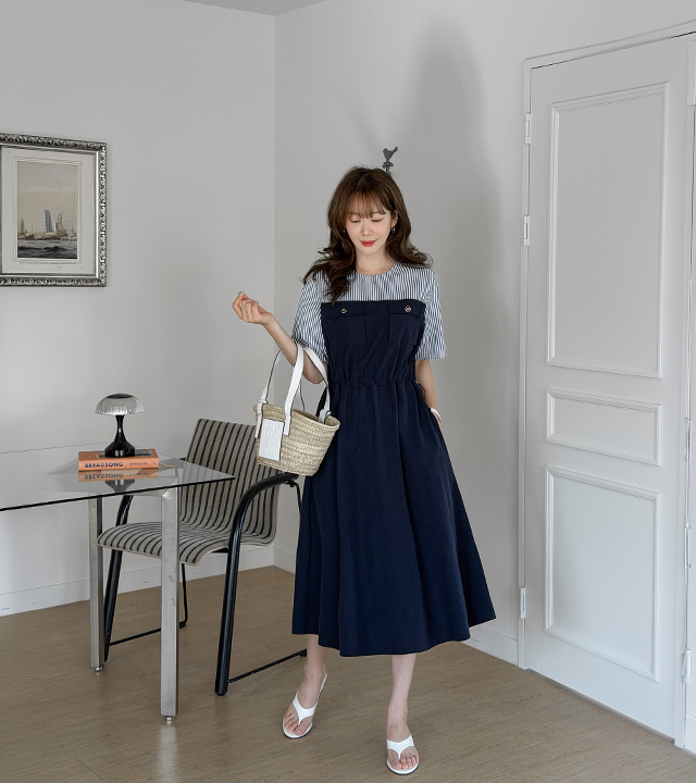 Monet color-block dress