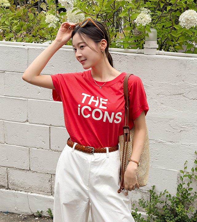 Icon color block print T-shirt