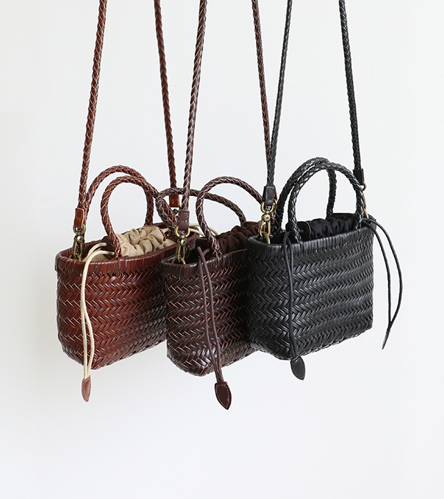 [Dg] Minsu Leather Weaving Crossbody Bag