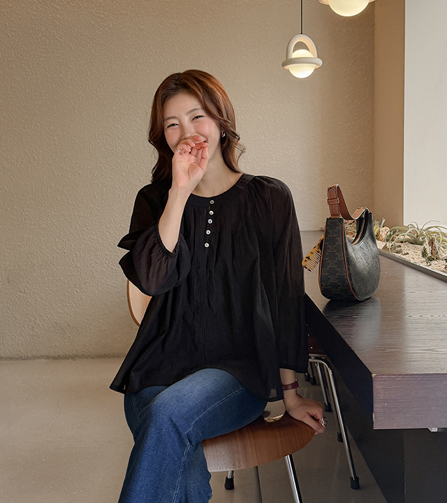 Sophia Shirred Blouse