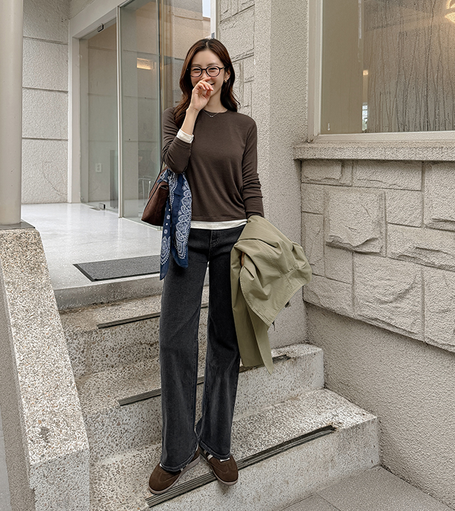 Standard Semi-Wide Denim Pants