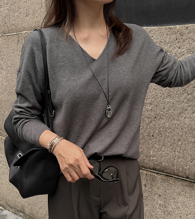 New Mild Wholegarment Knit (2 Types: Round Neck/V-Neck)  