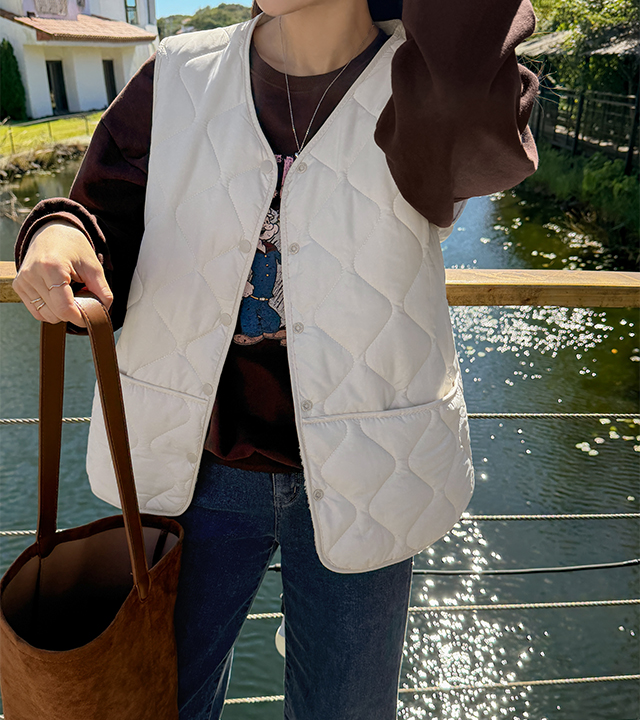 Ravi Diamond Quilted Tumble Vest