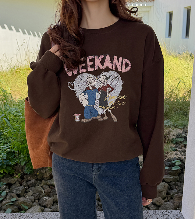 Maiden Double-Fleece Printed Sweatshirt