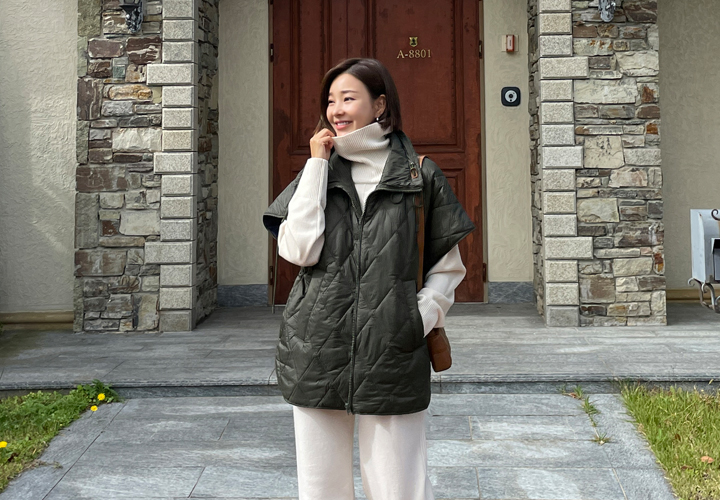 Anodic quilted padded vest
