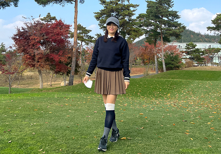 golf twin pleated skirt