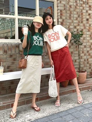 Momo H-line banding skirt