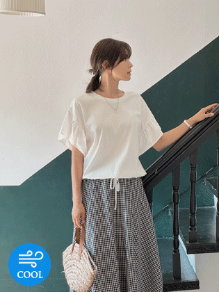 Charles shirring tee blouse