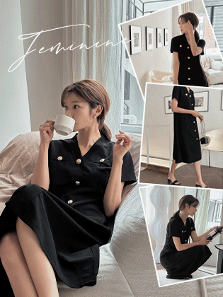 Champagne A-line dress