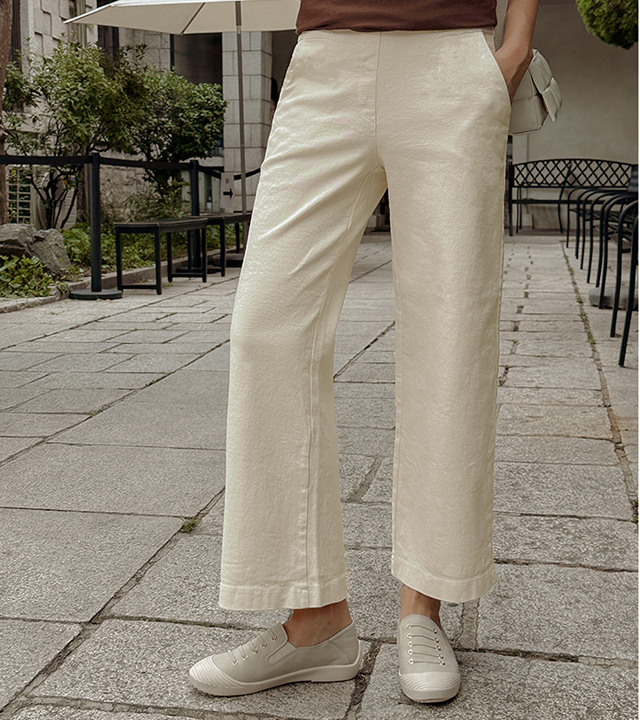 Recane Cotton Wide Leg Pants