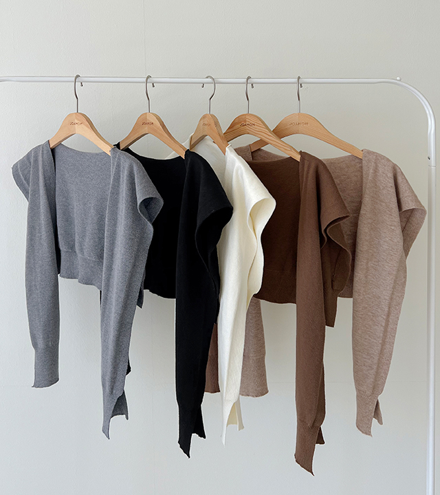Basic wool knit shawl