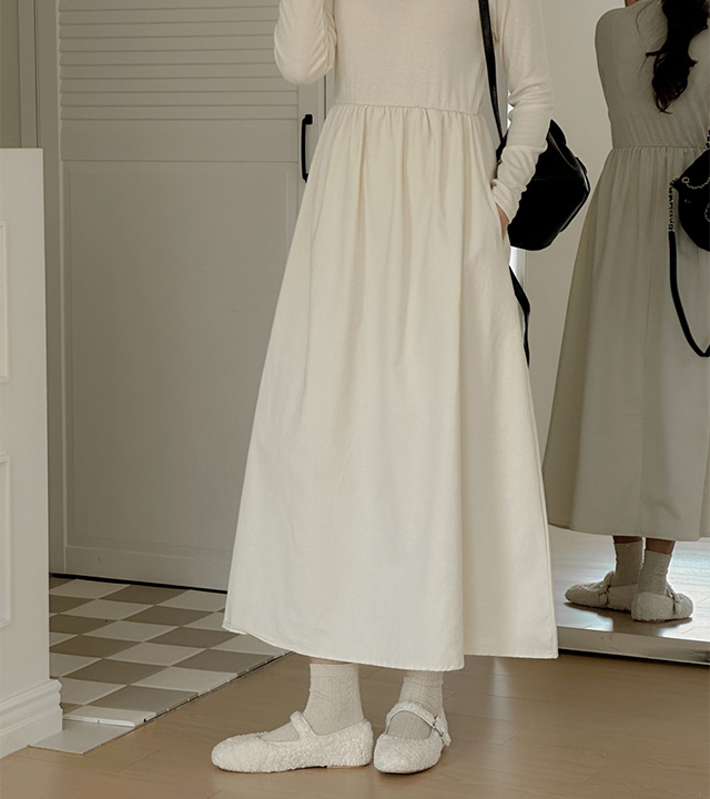Brushed polar layered dress