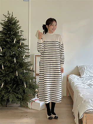 Ripley striped half polar dress