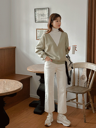 Polar color combination fleece sweatshirt