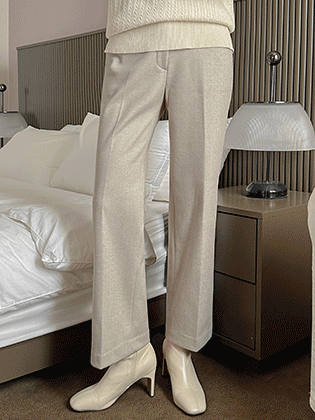The Carry brushed semi-banded slacks