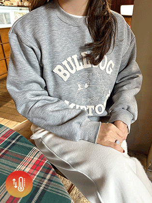 Midnight fleece man-to-man tee 