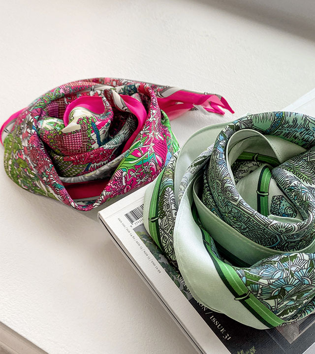 flower diamond scarf