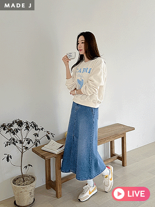 [MADE] Beginning A-line denim skirt