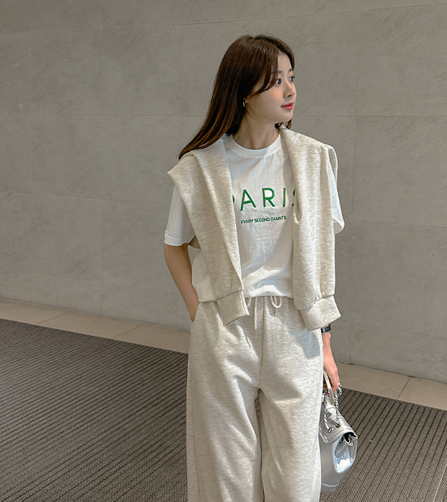 Paris embroidered short sleeve tee