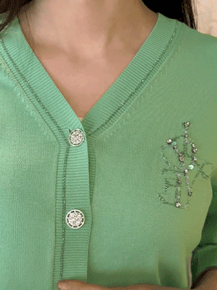 Love beading knit cardigan