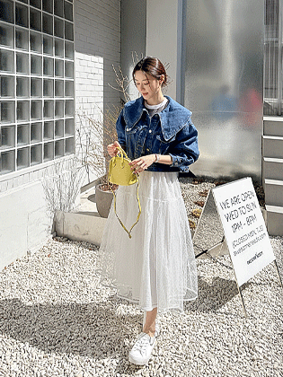 Sarah cropped denim jacket