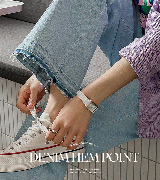 Ruby Woo cut-out denim pants