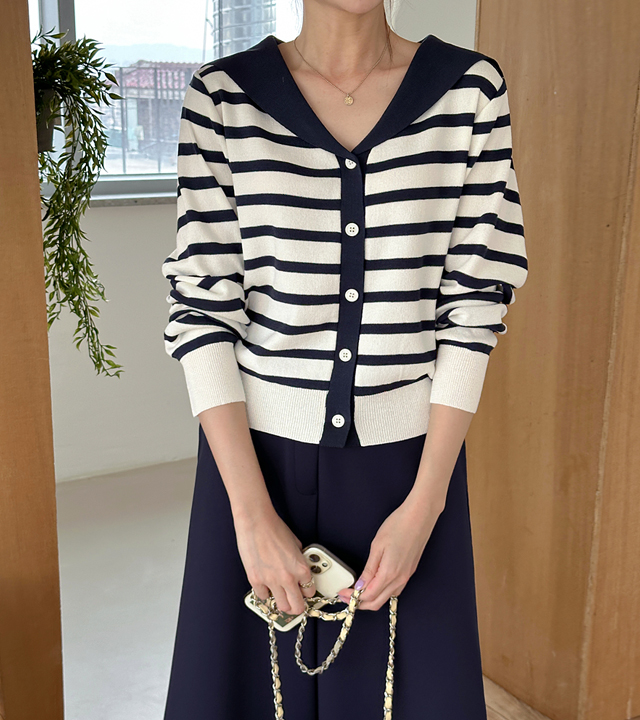 Sarah striped knit cardigan