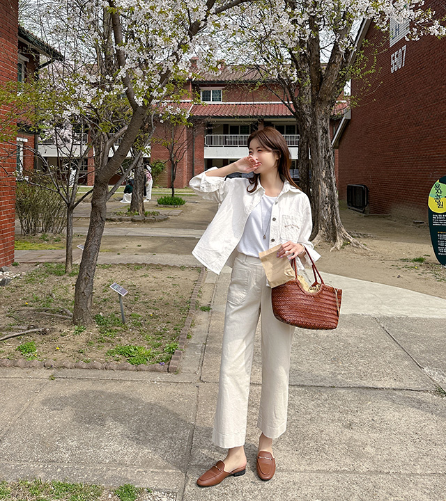 Light cotton white denim jacket